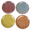 Zestaw dużych talerzy obiadowych HIPPY ceramiczny Pols Potten 