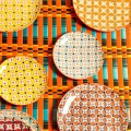 Zestaw dużych talerzy obiadowych HIPPY ceramiczny Pols Potten 
