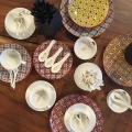 Zestaw dużych talerzy obiadowych HIPPY ceramiczny Pols Potten 