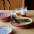 Zestaw dużych talerzy obiadowych HIPPY ceramiczny Pols Potten 