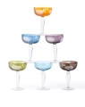 Zestaw kieliszków PEONY COUPE kolorowy Pols Potten