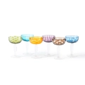Zestaw kieliszków CUTTINGS COUPE kolorowy Pols Potten 
