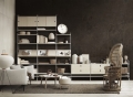 Komoda przeszklona przesuwane drzwi jesion STRING Furniture