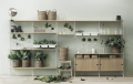 Komoda przeszklona przesuwane drzwi dąb STRING Furniture