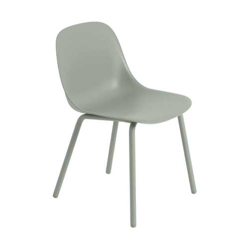Krzesło ogrodowe ze stalowymi nogami Fiber Outdoor Side Chair Muuto różne warianty