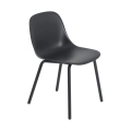 Krzesło ogrodowe ze stalowymi nogami Fiber Outdoor Side Chair Muuto różne warianty