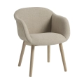 Fiber Soft Fotel z drewnianymi nogami Muuto