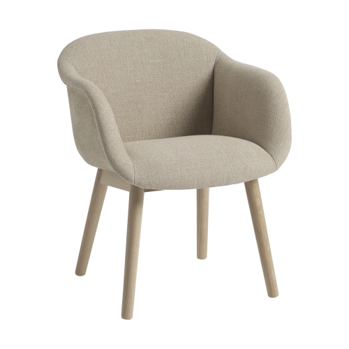 Fiber Soft Fotel z drewnianymi nogami Muuto