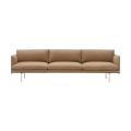 Kanapa Outline 3,5-osobowa, polerowany aluminium Muuto 
