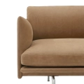 Kanapa Outline 3,5-osobowa, polerowany aluminium Muuto 