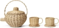 Zabawka zestaw do herbaty Rattan 3 el. Ferm Living 