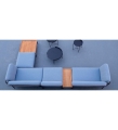 FOTEL MODUŁOWY OGRODOWY LEVEL HOUE - SOOTY GREY / SUNBRELLA, NA ZEWNĄTRZ HOUE