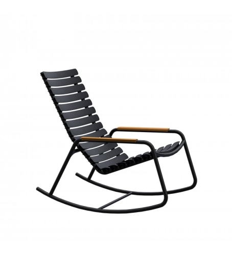 KRZESŁO BUJANE RECLIPS ROCKING CHAIR HOUE Z BAMBUSOWYMI PODŁOKIETNIKAMI NA ZEWNĄTRZ HOUE różne warianty