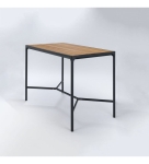 STÓŁ BAROWY FOUR HOUE - 160X90CM, BAMBUSOWY, CZARNA PODSTAWA, NA ZEWNĄTRZ HOUE