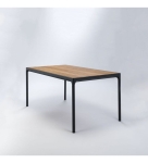 STÓŁ OGRODOWY FOUR HOUE - 160X90CM, BAMBUSOWY, CZARNA PODSTAWA, NA ZEWNĄTRZ