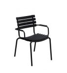KRZESŁO RECLIPS DINING CHAIR HOUE Z BAMBUSOWYMI PODŁOKIETNIKAMI, NA ZEWNĄTRZ różne warianty