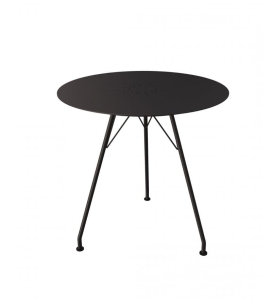 STOLIK OGRODOWY CIRCUM HOUE - Ø74CM, CZARNY, NA ZEWNĄTRZ