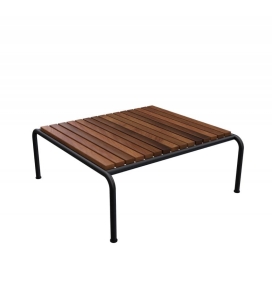 STOLIK KAWOWY AVON HOUE - BLAT Z JESIONU THERMO, CZARNA PODSTAWA, NA ZEWNĄTRZ