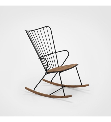 KRZESŁO BUJANE PAON ROCKING CHAIR HOUE - Z BAMBUSOWYM SIEDZISKIEM NA ZEWNĄTRZ różne warianty