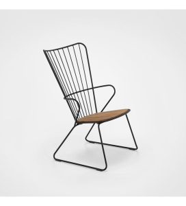 KRZESŁO WYPOCZYNKOWE PAON LOUNGE CHAIR HOUE - Z BAMBUSOWYM SIEDZISKIEM NA ZEWNĄTRZ różne warianty