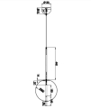 Lampa wisząca KANDINSKY 45 szary Pholc 
