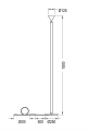 Lampa podłogowa APOLLO 180 polerowane aluminium Pholc