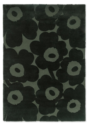 Zielony Dywan Nowoczesny w Kwiaty - UNIKKO DARK GREEN 132207 Louis de Poortere  różne warianty 