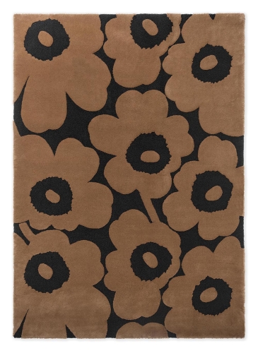 Czarno Brązowy Dywan Nowoczesny w Kwiaty - UNIKKO BEIGE 132211 Louis de Poortere  różne warianty 