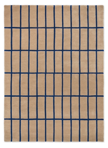 Beżowy Dywan w Niebieską Kratkę - TILISKIVI BRIGHT BLUE 132908 Louis de Poortere  różne warianty 