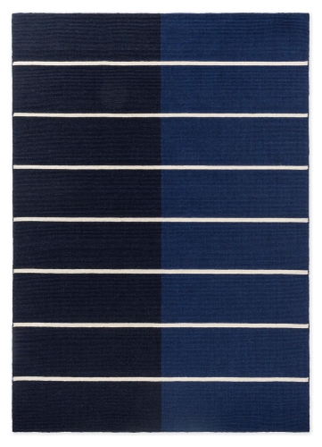Granatowy Dywan w Paski - TIIBET DEEP BLUE 132808 Louis de Poortere  różne warianty 