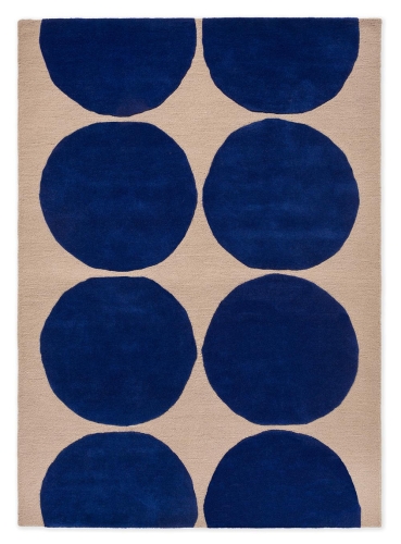 Beżowo Niebieski Dywan Geometryczny - ISOT KIVET BLUE 132508 Louis de Poortere  różne warianty 