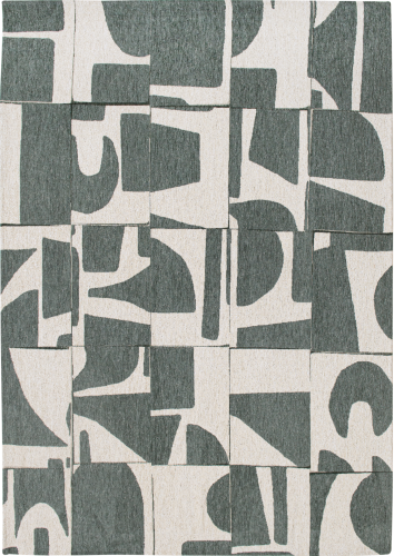 Geometryczny Beżowo Zielony Dywan - PAPERCUT SEA SPRAY 9361 Louis de Poortere  różne warianty 