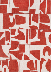 Geometryczny Beżowo Czerwony Dywan - PAPERCUT RUST 9364 Louis de Poortere  różne warianty 