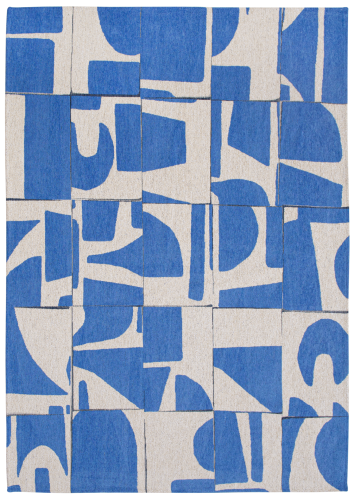 Geometryczny Beżowo Niebieski Dywan - PAPERCUT CAMPANULA 9358 Louis de Poortere  różne warianty 