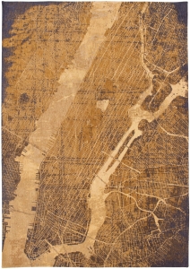 Brązowy Dywan Nowoczesny - CITIES NEW YORK GATSBY GOLD 9315 Louis de Poortere  różne warianty 