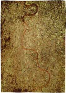 Zielono Brązowy Dywan Nowoczesny - CITIES LONDON GREEN MEADOWS 9320 Louis de Poortere  różne warianty 