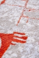 Szaro Czerwony Dywan Nowoczesny - CITIES AMSTERDAM ORANGE CUT 9323 Louis de Poortere  różne warianty 