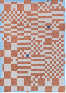 Geometryczny Różowy Dywan - CHESS NUDE 9341 Louis de Poortere  różne warianty  