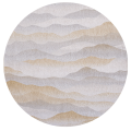 Okrągły Nowoczesny Żółty Dywan - HIMALAYA SUMMER ROUND 9380 240 x 240 cm Louis de Poortere