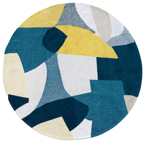 Okrągły Abstrakcyjny Kolorowy Dywan – SHAPES DUCK SONG ROUND 9369 240 x 240 cm Louis de Poortere 