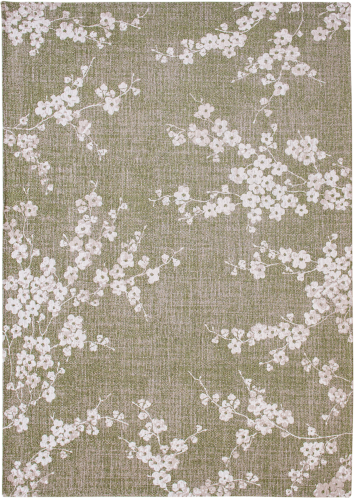 Zielony Dywan w Kwiatki - SAKURA WET GARDEN 9372 Louis de Poortere  różne warianty  