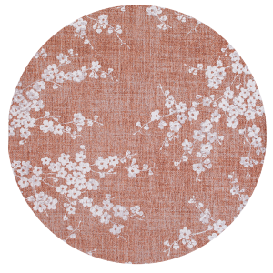 Okrągły Różowy Dywan w Kwiatki - SAKURA COPPER PINK ROUND 9371 Louis de Poortere  różne warianty 