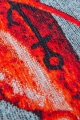 Nowoczesny Niebiesko Czerwony Dywan - POP LOBSTER STEAM RED 9389 Louis de Poortere  różne warianty 