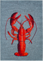 Nowoczesny Niebiesko Czerwony Dywan - POP LOBSTER STEAM RED 9389 Louis de Poortere  różne warianty 