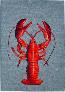 Nowoczesny Niebiesko Czerwony Dywan - POP LOBSTER STEAM RED 9389 Louis de Poortere  różne warianty 