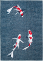 Nowoczesny Zielony Dywan - POP KOI JAPANESE POND 9390 Louis de Poortere  różne warianty  