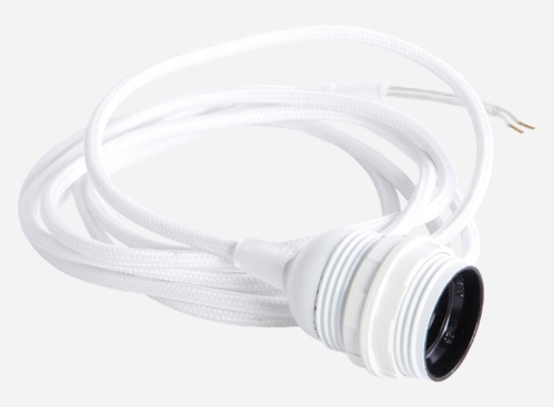 Przewód biały z oprawą E27 House Doctor ostatnia sztuka