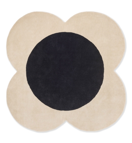 Dywan Beżowy Kwiatek - FLOWER SPOT ECRU BLACK 158409 Louis de Poortere  różne warianty 