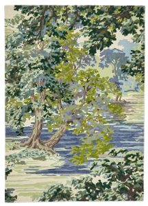 Dywan Zielono Niebieski z Roślinnym Wzorem - ANCIENT CANOPY FOREST GREEN 146708 Louis de Poortere  różne warianty  