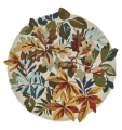 Dywan Kolorowy z Roślinnym Wzorem - ROBIN'S WOOD RUSSET BROWN ROUND 146501 Louis de Poortere  różne warianty 
